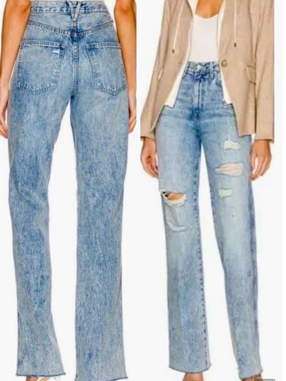 Veronica Beard Dylan Distressed Light Wash Jeans Size 25